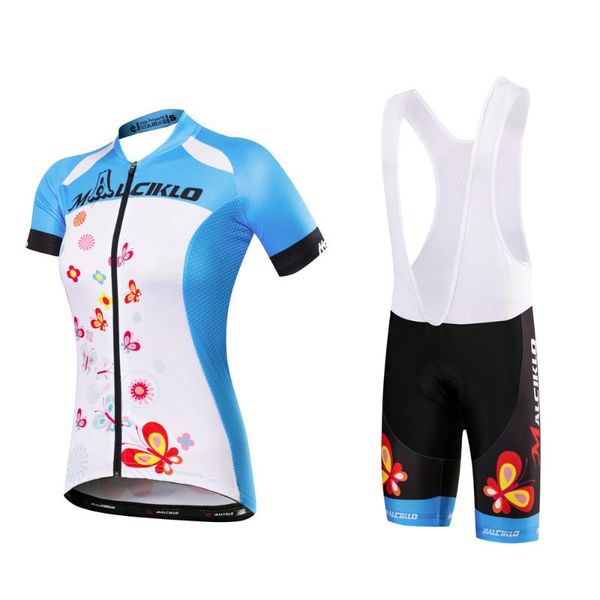 racing sets malciklo women's short-sleeved cycling wear with overalls summer, sky-blue black/blue butterfly sportswear tigh
racing sets malciklo women's short-sleeved cycling wear with overalls summer, sky-blue black/blue butterfly sportswear tigh