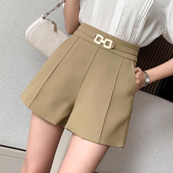 women's shorts chic button women spring summer high waist wide leg ladies fashion street casual, White;black
women's shorts chic button women spring summer high waist wide leg ladies fashion street casual, White;black