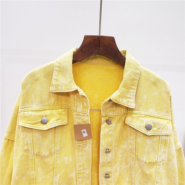 fashion pink yellow denim women vintage washed long sleeve short outwear loose female casual jeans jacket coat streetwear o4xr, Black;brown
fashion pink yellow denim women vintage washed long sleeve short outwear loose female casual jeans jacket coat streetwear o4xr, Black;brown