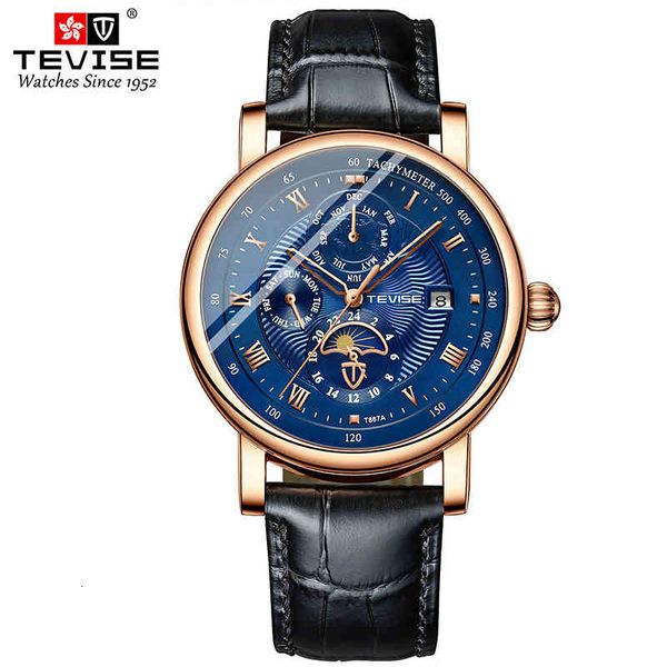 tevise klassieke unieke ontwerp mens retro multifunctionele horloges automatische mechanische horloge lederen waterdicht bedrijvengids, Slivery;brown
tevise klassieke unieke ontwerp mens retro multifunctionele horloges automatische mechanische horloge lederen waterdicht bedrijvengids, Slivery;brown