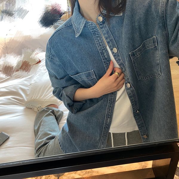 new fashion 2021 autumn turn down collar boyfriend style women denim jacket coat chaqueta mujer 74ye, Black;brown
new fashion 2021 autumn turn down collar boyfriend style women denim jacket coat chaqueta mujer 74ye, Black;brown