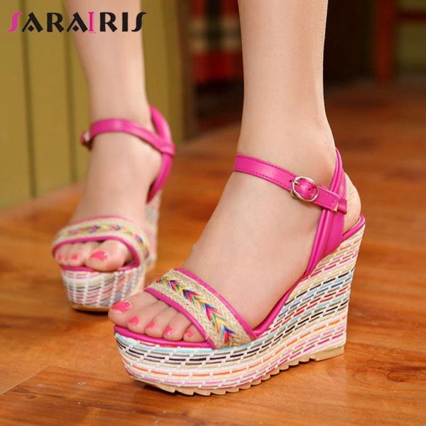 sandals sarairis buckle strap mixed color platform women wedges casual comfy ladies shoes, Black
sandals sarairis buckle strap mixed color platform women wedges casual comfy ladies shoes, Black