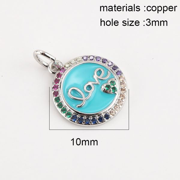 charm charms for jewelry making supplies gold love pendant diy earring bracelet necklace copper inlaid zircon accessories, Blue;slivery 
charm charms for jewelry making supplies gold love pendant diy earring bracelet necklace copper inlaid zircon accessories, Blue;slivery