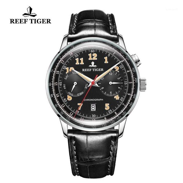 reef tiger/rt business vintage watches date waterproof leather strap rose gold automatic rga9122 wristwatches, Slivery;brown
reef tiger/rt business vintage watches date waterproof leather strap rose gold automatic rga9122 wristwatches, Slivery;brown