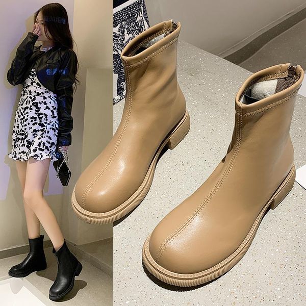 boots 2022 vintage big toe chunky heels women pu leather platform ankle ladies elastic zipper autumn winter booties, Black
boots 2022 vintage big toe chunky heels women pu leather platform ankle ladies elastic zipper autumn winter booties, Black