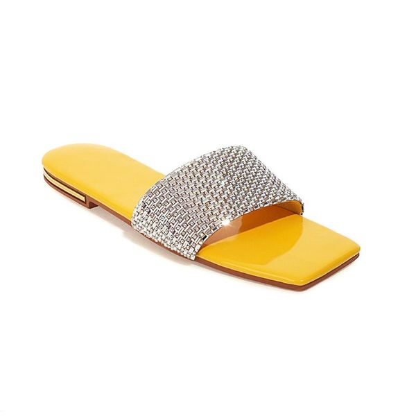 slippers 2021 ladies summer outside modern for women flat synthetic leather square peep toe sequins yellow fashion, Black
slippers 2021 ladies summer outside modern for women flat synthetic leather square peep toe sequins yellow fashion, Black
