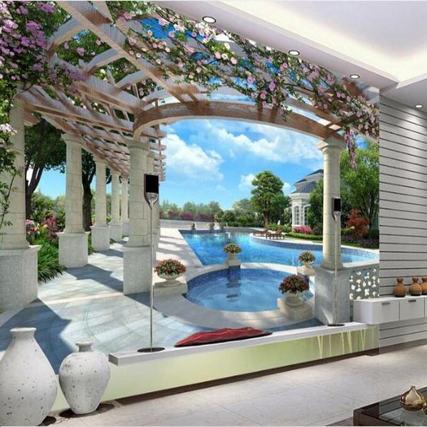 wallpapers wellyu custom large murals high - end luxury villas 3d swimming pool background wall paper wallpaper for walls 3 d
wallpapers wellyu custom large murals high - end luxury villas 3d swimming pool background wall paper wallpaper for walls 3 d