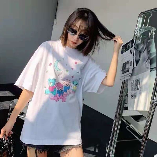 luxury design correct version summer parisian family cartoon short sleeve t-shirt, White
luxury design correct version summer parisian family cartoon short sleeve t-shirt, White