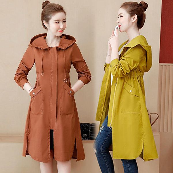 women's trench coats casual women mid-long 2021 autumn pocket windbreaker female pullover coat outwear, Tan;black
women's trench coats casual women mid-long 2021 autumn pocket windbreaker female pullover coat outwear, Tan;black