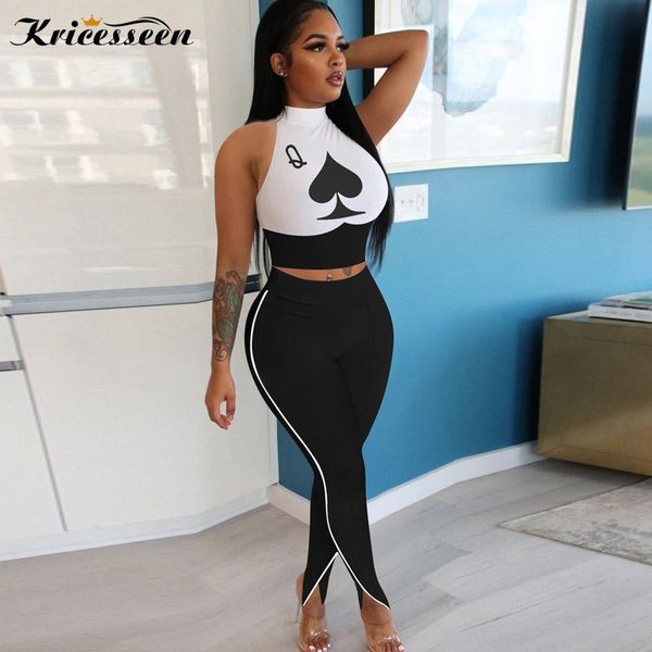 women's two piece pants kricesseen black poker pant set women sleeveless patchwork crop and long suits fitness outfits 2021, White
women's two piece pants kricesseen black poker pant set women sleeveless patchwork crop and long suits fitness outfits 2021, White