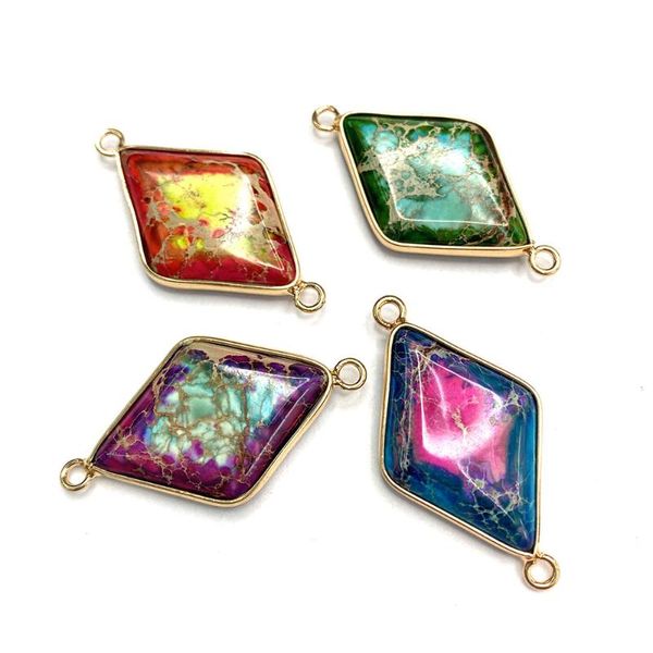 charms natural emperor aura stone connector two-color pendant color two-hole diy fashion jewelry accessories, Bronze;silver
charms natural emperor aura stone connector two-color pendant color two-hole diy fashion jewelry accessories, Bronze;silver