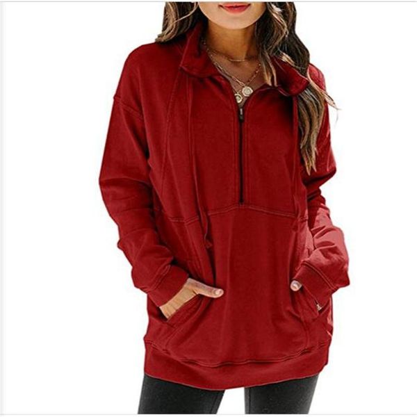 women's hoodies & sweatshirts autumn 2021 fashion pocket half zipper ladies casual long sleeve solid color loose, Black
women's hoodies & sweatshirts autumn 2021 fashion pocket half zipper ladies casual long sleeve solid color loose, Black