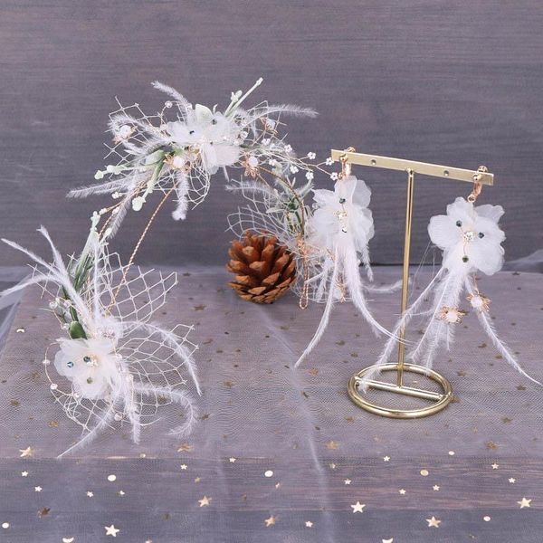 earrings & necklace women girl white flower feather headband hair bands long drop earring bridal bride noiva wedding party jewelry sets, Silver
earrings & necklace women girl white flower feather headband hair bands long drop earring bridal bride noiva wedding party jewelry sets, Silver