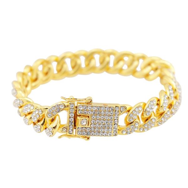 link, chain charm bracelet hip hop jewelry men's butterfly clasp gold-plated inlaid rhinestone cuba brace for women gifts, Black
link, chain charm bracelet hip hop jewelry men's butterfly clasp gold-plated inlaid rhinestone cuba brace for women gifts, Black