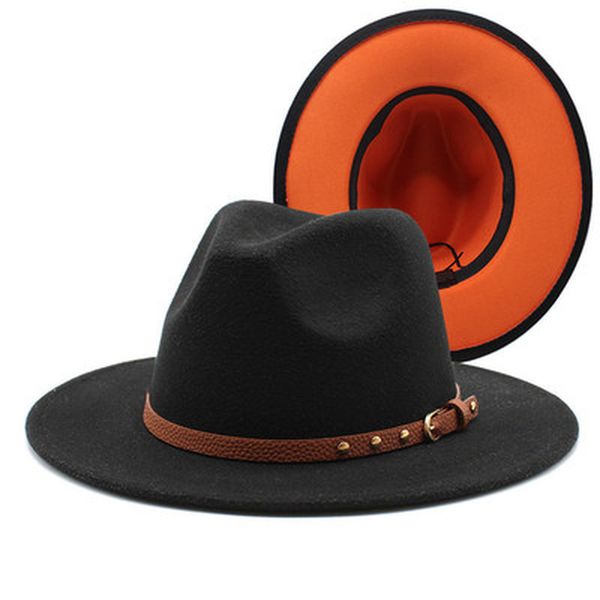 2021 new fedora hat men wide brim belt band different colors patchwork women black red green classic winter hats dnsu, Blue;gray
2021 new fedora hat men wide brim belt band different colors patchwork women black red green classic winter hats dnsu, Blue;gray