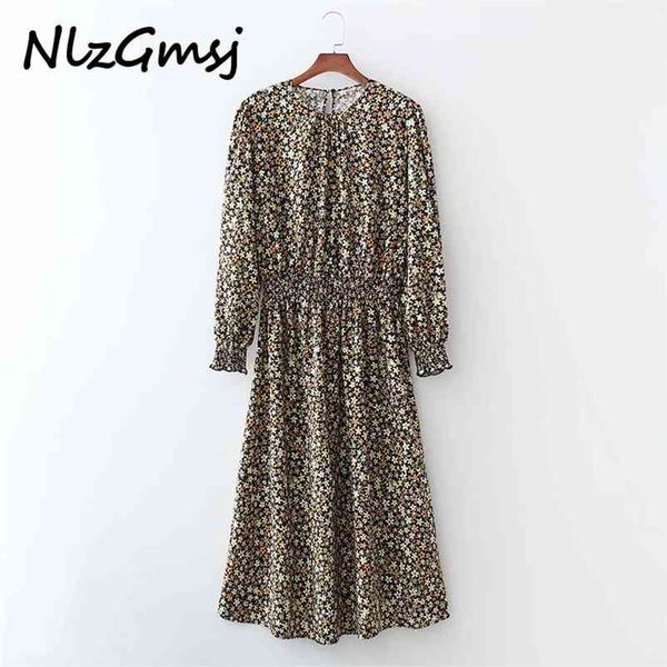 dress mid calf full sleeve empire o neck elastic waist high street floral print clothing spring 210628, Black;gray
dress mid calf full sleeve empire o neck elastic waist high street floral print clothing spring 210628, Black;gray