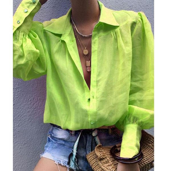 women's blouses & shirts autumn notched collar ol blouse women lantern long sleeve button blusa loose shirt solid color femme, White
women's blouses & shirts autumn notched collar ol blouse women lantern long sleeve button blusa loose shirt solid color femme, White
