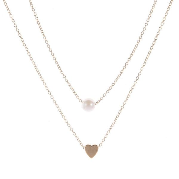 chains bohemia simple fashion imitation pearl love heart double layer clavicle chain necklace accessories female jewelry, Silver
chains bohemia simple fashion imitation pearl love heart double layer clavicle chain necklace accessories female jewelry, Silver