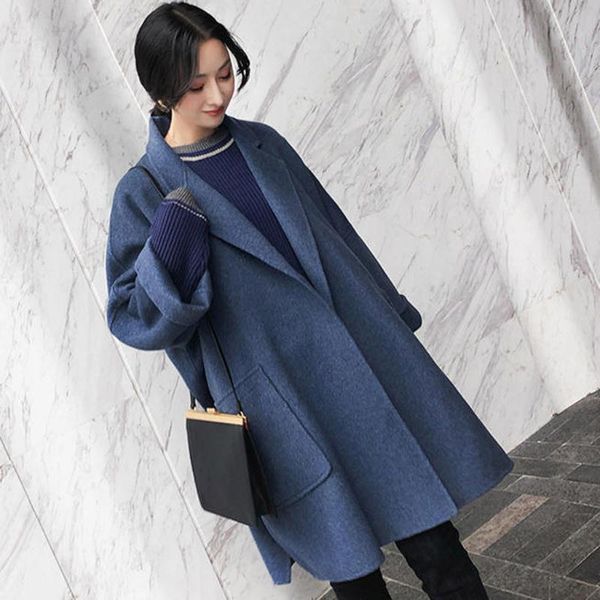 women's wool & blends sagace fashion solid color long sleeve woolen and coat blouses casual autumn winter elegant overcoat leisure, Black
women's wool & blends sagace fashion solid color long sleeve woolen and coat blouses casual autumn winter elegant overcoat leisure, Black