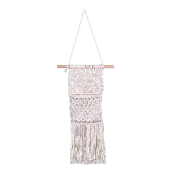 tapestries manual woven tassels macrame home decoration cotton rope hanging wall decor 28x74cm
tapestries manual woven tassels macrame home decoration cotton rope hanging wall decor 28x74cm