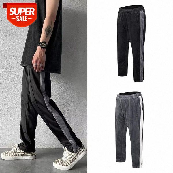 street ins flow velvet side stripes stitching hit color casual trousers loose straight sports pants #nw7u, Black
street ins flow velvet side stripes stitching hit color casual trousers loose straight sports pants #nw7u, Black