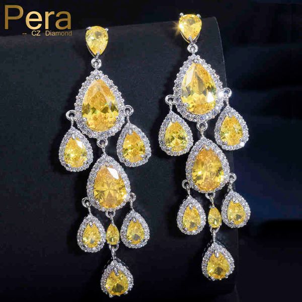 pera luxury dangle chandelier shape ear jewelry accessories big yellow water drop crystal stone pave long earring for women e258, Bronze;silver
pera luxury dangle chandelier shape ear jewelry accessories big yellow water drop crystal stone pave long earring for women e258, Bronze;silver