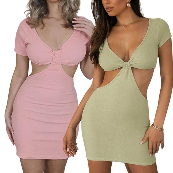 casual dresses women solid color short dress summer 2021 adults v-neck sleeve cutout slim bodycon for ladies streetwear, Black;gray
casual dresses women solid color short dress summer 2021 adults v-neck sleeve cutout slim bodycon for ladies streetwear, Black;gray