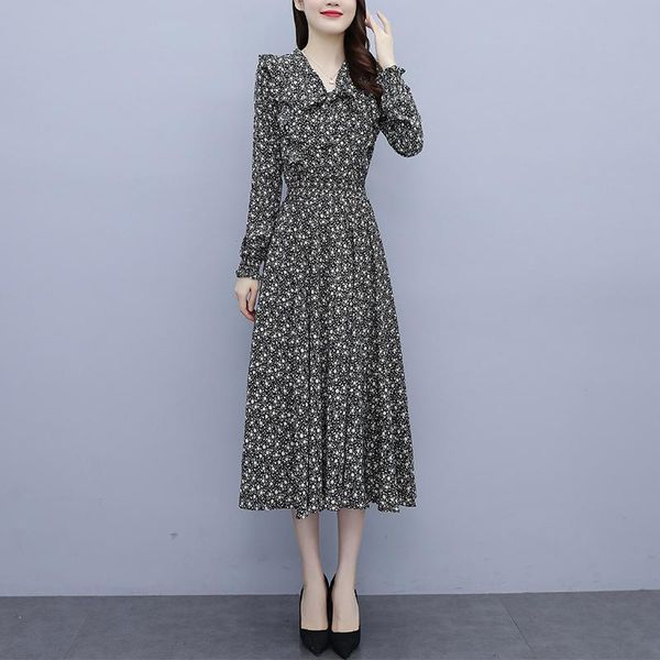 casual dresses women korean dress fashion one piece autumn spring 2021 office lady korea style sleeve floral print long, Black;gray
casual dresses women korean dress fashion one piece autumn spring 2021 office lady korea style sleeve floral print long, Black;gray