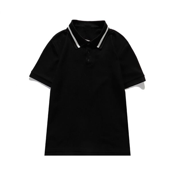 high version of european and american style tide brand embroidery logo small standard contrast striped lapel men's casual short-sleeved, White;black
high version of european and american style tide brand embroidery logo small standard contrast striped lapel men's casual short-sleeved, White;black