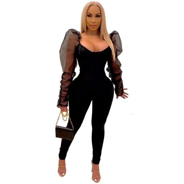 women's jumpsuits & rompers sheer mesh sleeve black bodycon women romper elegant ny clubwear party womens christmas myzg, Black;white
women's jumpsuits & rompers sheer mesh sleeve black bodycon women romper elegant ny clubwear party womens christmas myzg, Black;white