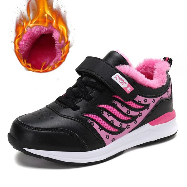 winter children cotton padded shoes boys girls plush cotton warm shoes slip kids sports non-slip sneakers, Black;red 
winter children cotton padded shoes boys girls plush cotton warm shoes slip kids sports non-slip sneakers, Black;red