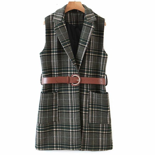 2021 women autumn winter plaid vest coats with belt new fashion down cotton jacket parkas female warm thick pocket cold outwear gfso, Black;white
2021 women autumn winter plaid vest coats with belt new fashion down cotton jacket parkas female warm thick pocket cold outwear gfso, Black;white