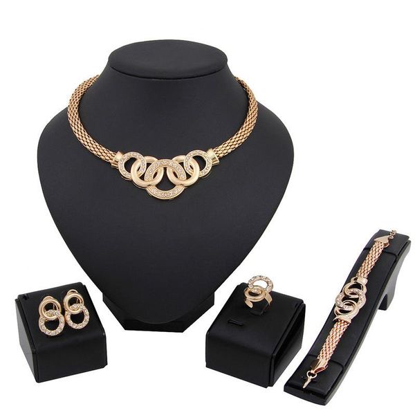 earrings & necklace gold silver plated crystal bracelet ring bridal jewelry set gift for women #88093
earrings & necklace gold silver plated crystal bracelet ring bridal jewelry set gift for women #88093