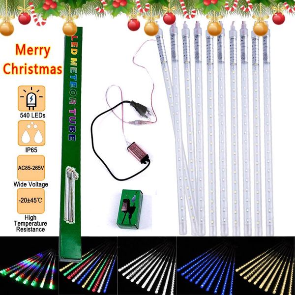 10pack 50cm eu plug meteor shower rain tubes 48/54led dc7/12v led string lights outdoor waterproof christmas wedding party decor
10pack 50cm eu plug meteor shower rain tubes 48/54led dc7/12v led string lights outdoor waterproof christmas wedding party decor