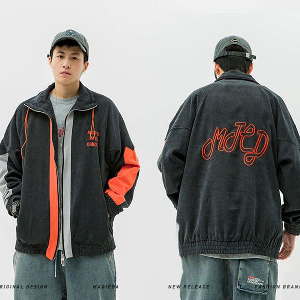 e-baihui corduroy jacket patchwork embroidery men's coat autumn streetwearman casual loose sportswear harajuku baseball jackets, Black;brown
e-baihui corduroy jacket patchwork embroidery men's coat autumn streetwearman casual loose sportswear harajuku baseball jackets, Black;brown