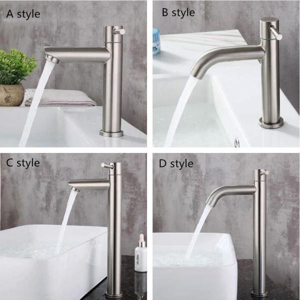 bathroom sink faucets g1/2 304 stainless steel single handle basin faucet cold water kitchen/balcony tap accessories
bathroom sink faucets g1/2 304 stainless steel single handle basin faucet cold water kitchen/balcony tap accessories