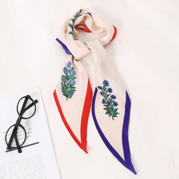 scarves korean version twill satin women's small bouquet scarf sunscreen multi-function chic decoration retro pointed headscarf e35, Blue;gray
scarves korean version twill satin women's small bouquet scarf sunscreen multi-function chic decoration retro pointed headscarf e35, Blue;gray