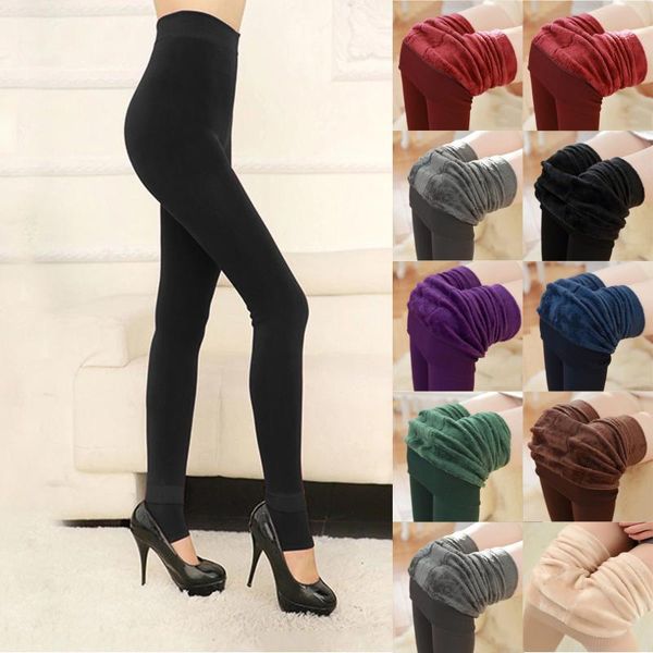 women's leggings 2021 autumn winter woman tight thick warm candy color brushed charcoal stretch fleece pants trample feet, Black
women's leggings 2021 autumn winter woman tight thick warm candy color brushed charcoal stretch fleece pants trample feet, Black