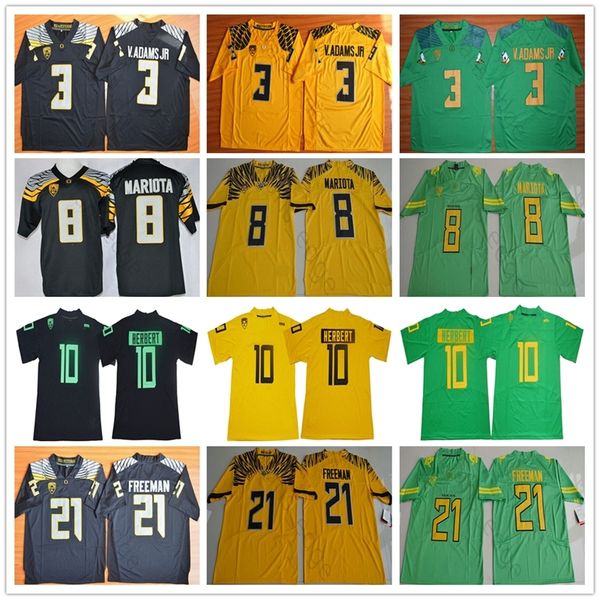 ncaa oregon ducks college #10 justin herbert jersey 3 v.adams vernon adams jr 8 marcus mariota 21 royce an university football jerseys, Black
ncaa oregon ducks college #10 justin herbert jersey 3 v.adams vernon adams jr 8 marcus mariota 21 royce an university football jerseys, Black