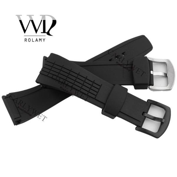 watch bands rolamy 26mm black strap waterproof rubber replacement band belt special with steel buckle for 47kb, Black;brown
watch bands rolamy 26mm black strap waterproof rubber replacement band belt special with steel buckle for 47kb, Black;brown