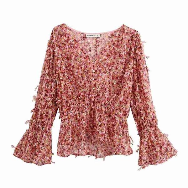 women elegant printed textured weave ruffled blouse vintage v neck long sleeve shirts casual female chic 210531, White
women elegant printed textured weave ruffled blouse vintage v neck long sleeve shirts casual female chic 210531, White