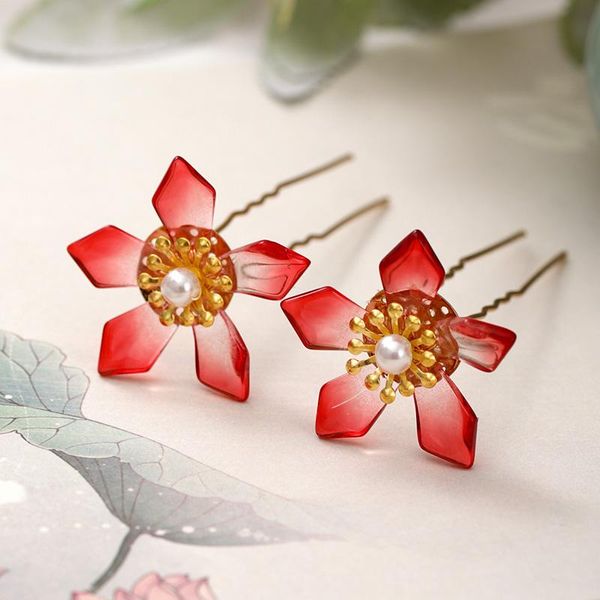 hair clips & barrettes 2pcs vintage red floral trendy hairpins inlaid a pearl in the middle women wedding tiara elegant decoration h, Golden;silver
hair clips & barrettes 2pcs vintage red floral trendy hairpins inlaid a pearl in the middle women wedding tiara elegant decoration h, Golden;silver