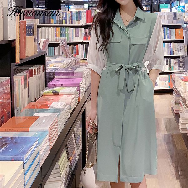 2021 spring vintage women patchwork dresses lady turndown collar lace up knee length dress casual female vestidos, Black;gray
2021 spring vintage women patchwork dresses lady turndown collar lace up knee length dress casual female vestidos, Black;gray