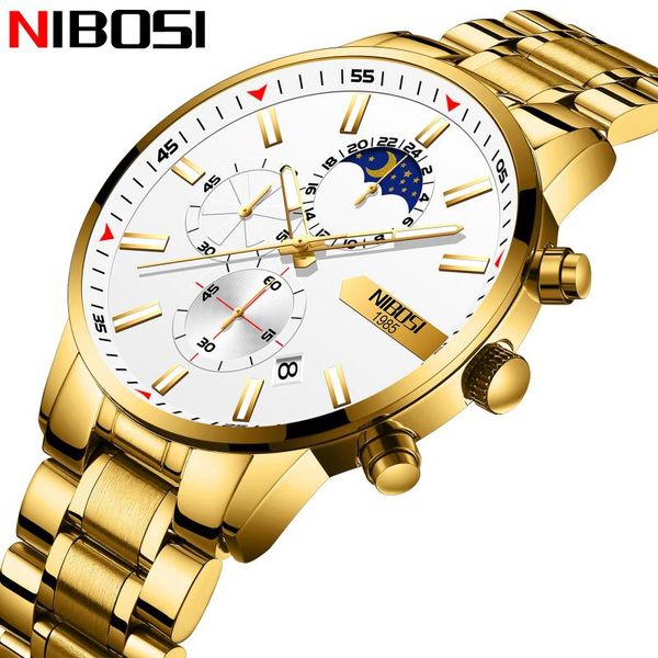 wristwatches nibosi fashion men watch sports quartz full steel waterproof chronograph mens watches relogio masculino, Slivery;brown
wristwatches nibosi fashion men watch sports quartz full steel waterproof chronograph mens watches relogio masculino, Slivery;brown