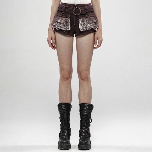 women's shorts punkrave steampunk viper stoashing punk style detachable belt denim short pants, White;black
women's shorts punkrave steampunk viper stoashing punk style detachable belt denim short pants, White;black