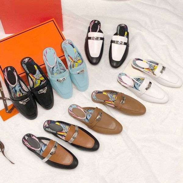 designer luxury oz mules slippers genuine leather sandals princetown kelly metal chain shoe women loafers classic lady slipper size 34-42, Black
designer luxury oz mules slippers genuine leather sandals princetown kelly metal chain shoe women loafers classic lady slipper size 34-42, Black