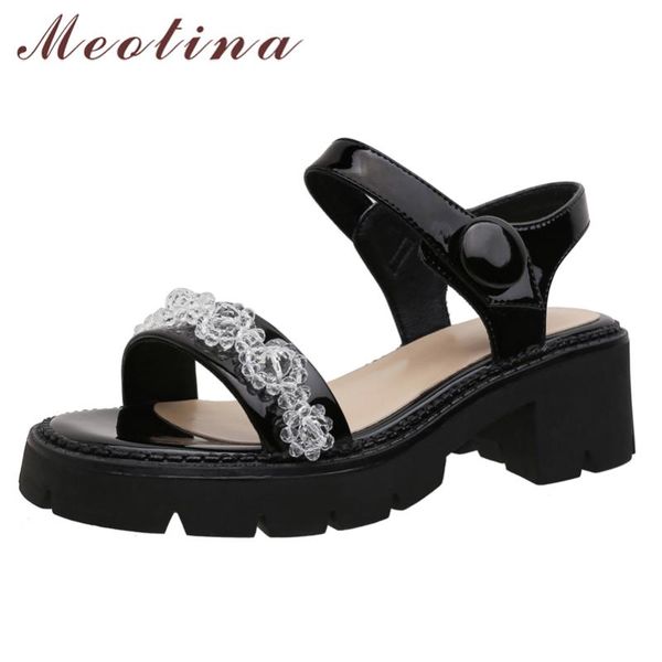 dress shoes meotina women real leather sandals high thick heels platform string bead summer square toe ladies 43, Black
dress shoes meotina women real leather sandals high thick heels platform string bead summer square toe ladies 43, Black