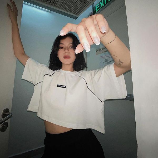 women's t-shirt fashion white letter print t-shirts korea style casual short loose women tee streetwear sleeve
women's t-shirt fashion white letter print t-shirts korea style casual short loose women tee streetwear sleeve