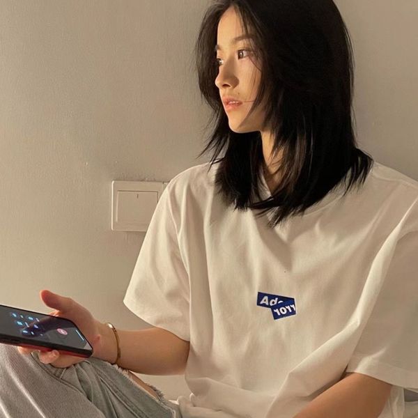 women's t-shirt qualidade superior adererrored curto mangas compridas camiseta na moda solto casual algodão elegante clássico todos os, White
women's t-shirt qualidade superior adererrored curto mangas compridas camiseta na moda solto casual algodão elegante clássico todos os, White