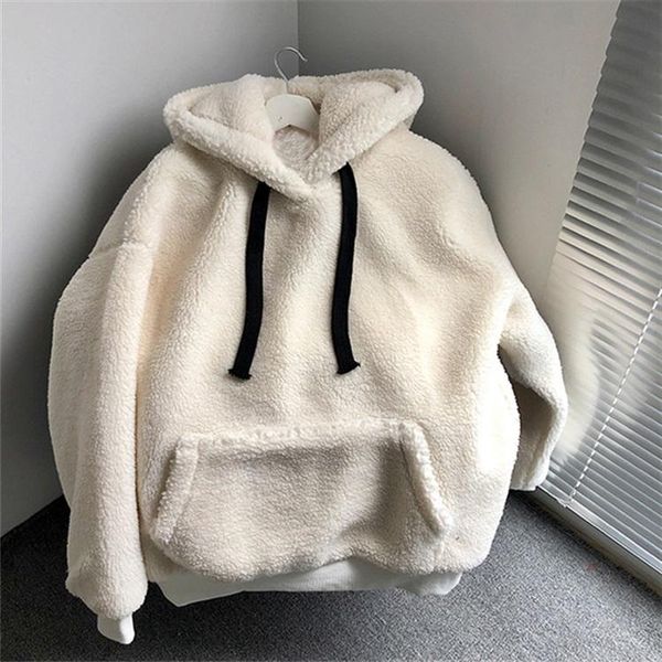 women's hoodies & sweatshirts with hat women solid plus velvet front pocket korean style outerwear high street loose slim fashion young, Black
women's hoodies & sweatshirts with hat women solid plus velvet front pocket korean style outerwear high street loose slim fashion young, Black